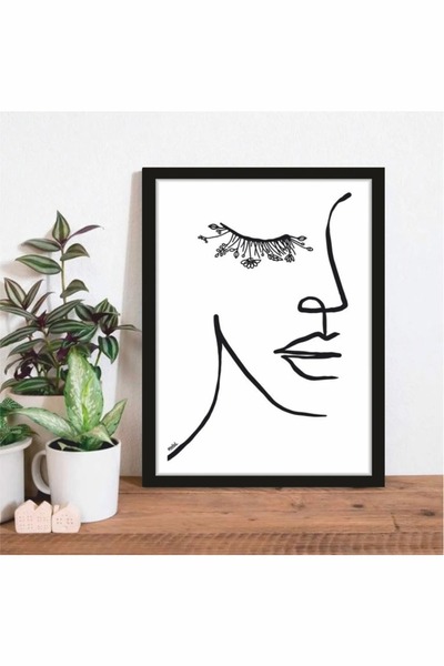 AR AJANS KANVAS TABLO ΠΟΣΤΕΡ MDF με Σχέδιο Γυναικείας Τέχνης