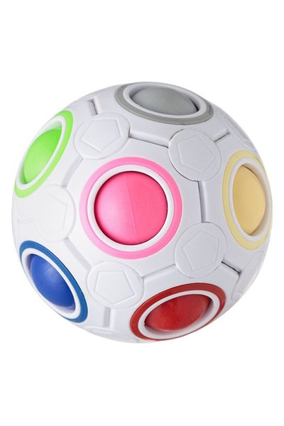 PAİDİ TOYS Rainbow Rainbow Pattern Stress Ball - Intelligence Educational, Popit Finger Fidget Ball 7cm