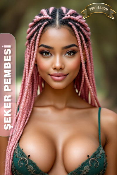 KONAK PERUK Afrika Örgüsü Rasta Ve Box Braid için Sentetik Saç - Pembe