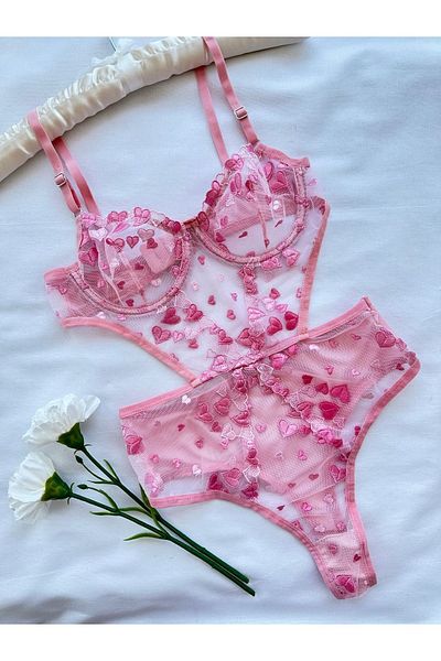 Feruzdesign Shay Pink Underwire Bodysuit