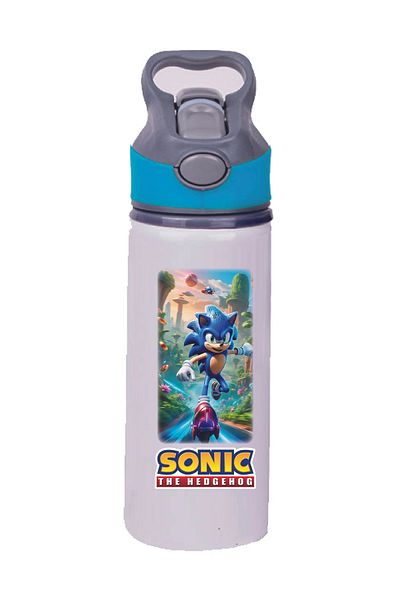 DKDZ SHOP Sonic Printed Blue Straw Drinker - Flask - 650ml -007