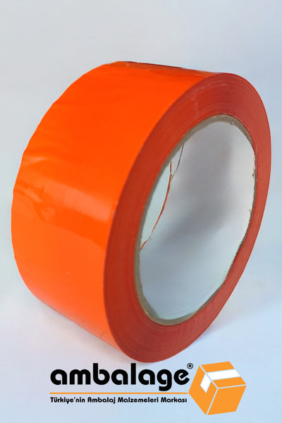 Ambalage TURUNCU Koli Bandı 45mm X 100m Renkli Hotmelt Koli Bantı Koli Bant R...