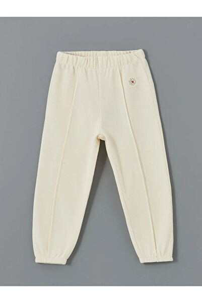 LC Waikiki Lcw Kids Ecru Girls' Leggings with Elastic Waist 2 Pcs