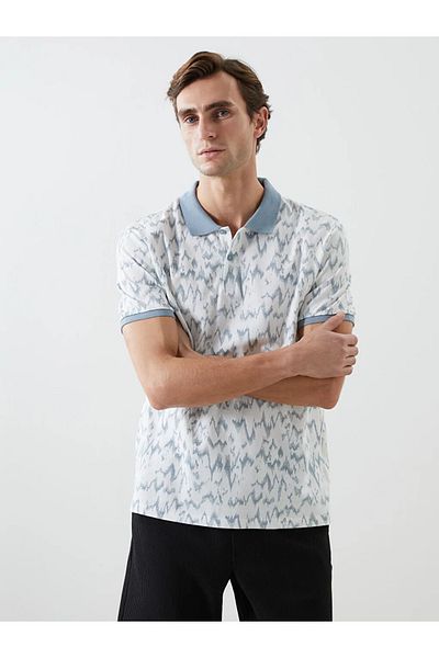 LC Waikiki Ανδρικό μπλουζάκι LCW Vision Polo με κοντό μανίκι Pique με σχέδιο