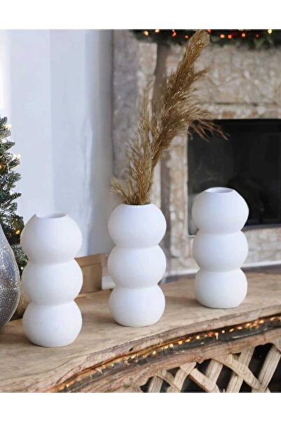 LİSYANTUS HOME Bubble Vazo 3 lü Ham Vazo