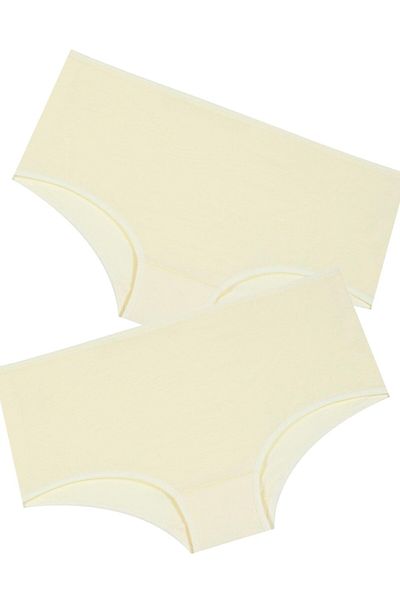 Gizli Butik Γυναικεία εσώρουχα ψηλόμεση Lycra Cotton - Πακέτο 2 τεμαχίων σε χρώμα δέρματος