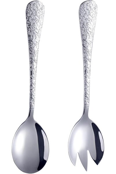 ORCHID مجموعة فنية من 2 وعاء سلطة من الفولاذ المقاوم للصدأ