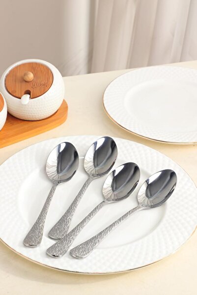 ORCHID مجموعة فنية من 4 ملاعق من الفولاذ المقاوم للصدأ من DEStainless SteelERT