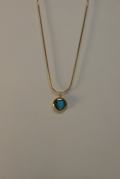 ayışığı Blue Heart Necklace