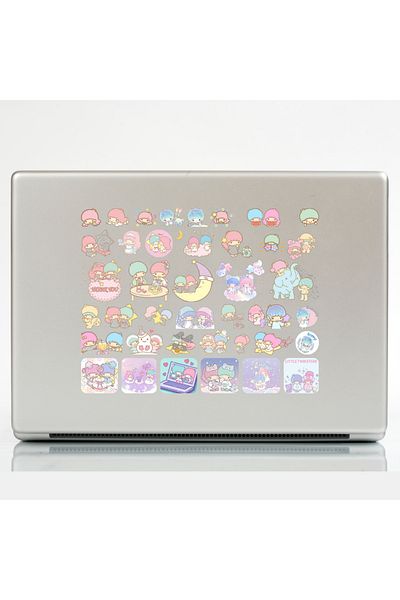 Ororabutik Σετ αυτοκόλλητων Hello Kitty Little Twin Stars 77 τμχ - Σετ αυτοκόλλητων Scrapbook Bullet Journal