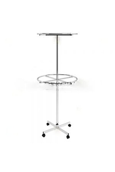 Genel Markalar Tekerlekli Çift Katlı Daire Stant