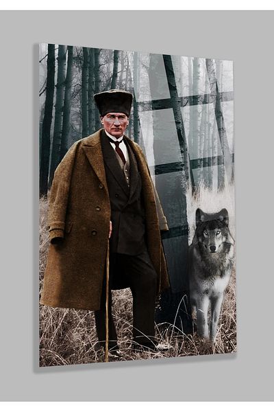 TAULART ΕΠΙΠΕΔΟ ULTRA HIGH DEFINITION WOLF AND ATATURK 4MM ΑΠΕΙΡΟ ΠΙΝΑΚΑΣ ΓΥΑΛΙΟΥ ΣΠΙΤΙ, ΣΑΛΟΝΙ, ΔΩΡΟ