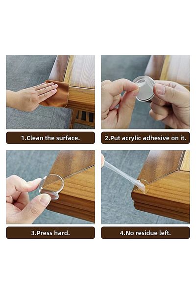 Hediye Rüzgarı Clear Silicone Corner Protector for Baby Safety 10 Pcs