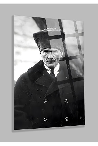 TAULART TABLO DE ATATURK DE RESOLUȚIE ULTRA-ÎNALTĂ TABLO DE STICLA INFRĂȘTĂRĂ DE 4 MM PENTRU CASĂ, SUOARE, CADOU