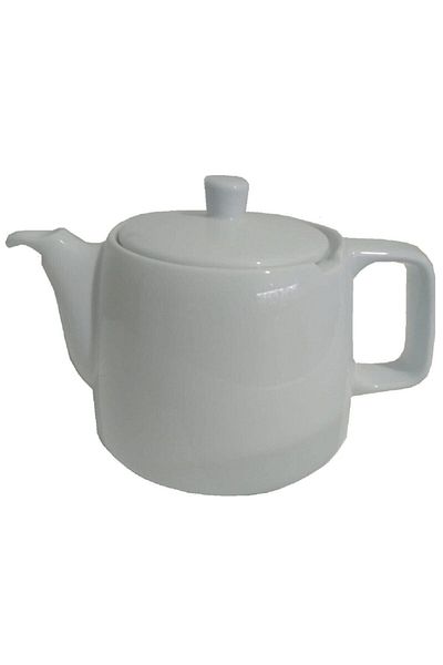 ÖZ BEYAZ EŞYA Gray and White Zero Compatible K 3285 Pi 3285 B Samovar Porcelain Teapot - Without Strainer