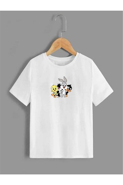 BY WOWEN Tricou supradimensionat pentru copii - Detaliu imprimat, Fata/Băiat