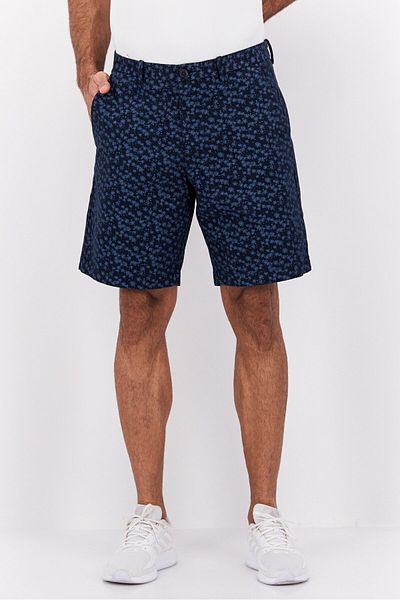 Perry Ellis شورت رجالي أساسي بطبعة كاملة، أزرق داكن