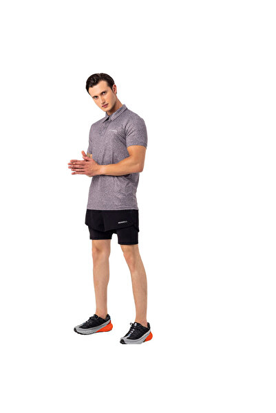 Merrell Pace Men's Gray Polo T-Shirt Men's Polo T-Shirt M4Pacem