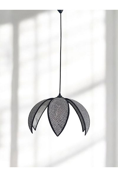 KorFam Modern Hazeran Look Leafy Flower-Shaped Bohemian Rustic Chandelier