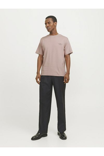 Jack & Jones Ροζ ανδρικό μπλουζάκι - Jprblachad Branding, Ss Crew Neck, 12259357-Adoberose