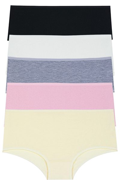 Gizli Butik Ψηλόμεσο βαμβακερό γυναικείο εσώρουχο Lycra - Πακέτο 5 τεμαχίων, πολύχρωμο