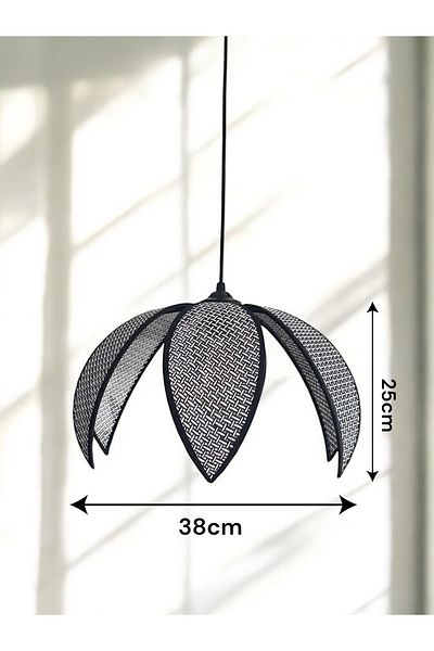 KorFam Modern Hazeran Look Leafy Flower-Shaped Bohemian Rustic Chandelier