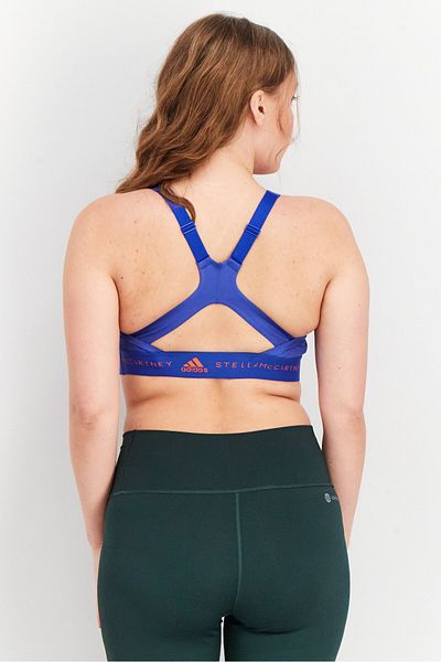adidas Women Sportswear Fit Brand Logo Sports Bra, Blue