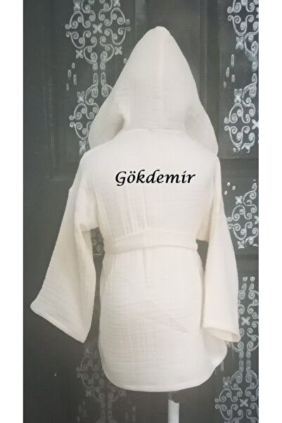 moms and babies Müslin Kumaş % Yüz Pamuk Çocuk Bornozu İsimli Kişiye Özel Nak...