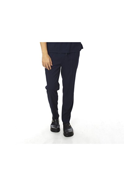 nutrix زي موحد للرجال من الليكرا ذو قاع واحد باللون الأزرق الداكن للممرضات والأطباء