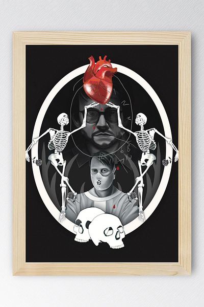 Saturn Hannibal Framed Painting - Tv Series Poster Poster Painting