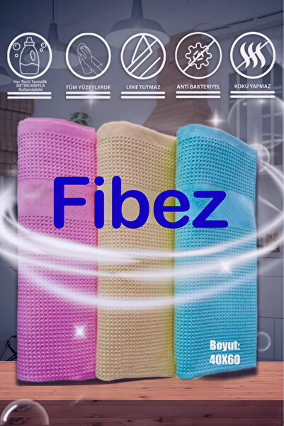 Miomi Fibez 3 adet 40x60 Microfiber Çok Amaçlı Temizlik ve Cam Bezi İthal Ürün