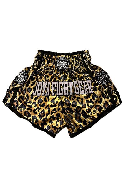 Joya Leopard Print Kick Boxing Shorts