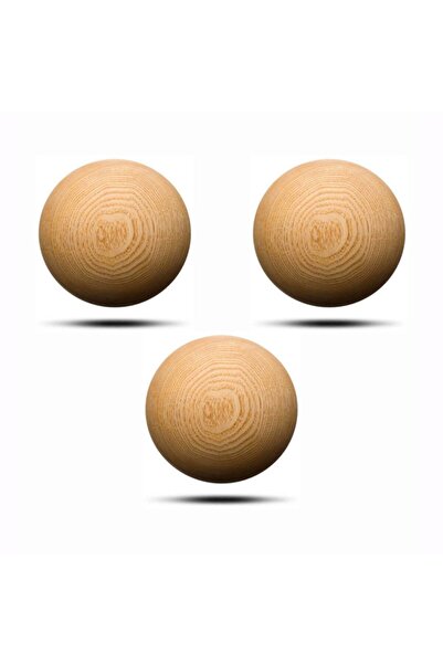 Demirhan Home Ahşap Kavanoz Kapağı 3'lü 8 Cm Top Kapaklı Kavanoz Kapağı Karaf...