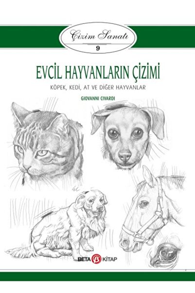 Timaş Yayınları Çizim Sanatı Serisi 9 - Evcil Hayvanların Çizimi