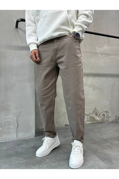XPUPPET Παντελόνι Boyfriend Basic Style σε καφέ χρώμα