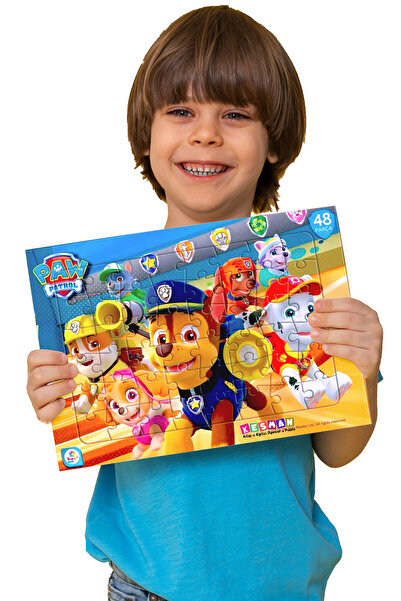 Kesman Kitap Laço Kids Paw Patrol (Pençe Devriyesi) 48 parça Frame Puzzle/Yapboz