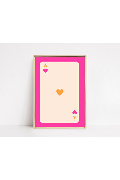 Vinca Prints Queen of Hearts Poster, Estetik Duvar Posteri, Çerçevesiz Poster...