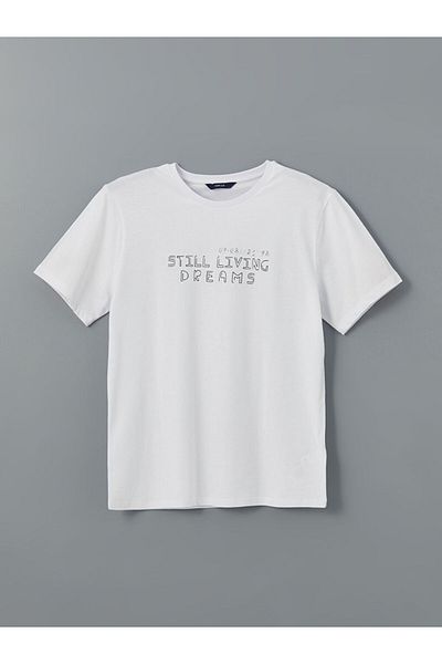LC Waikiki Tricou pentru bărbați din bumbac pieptănat cu mânecă scurtă LCW ECO
