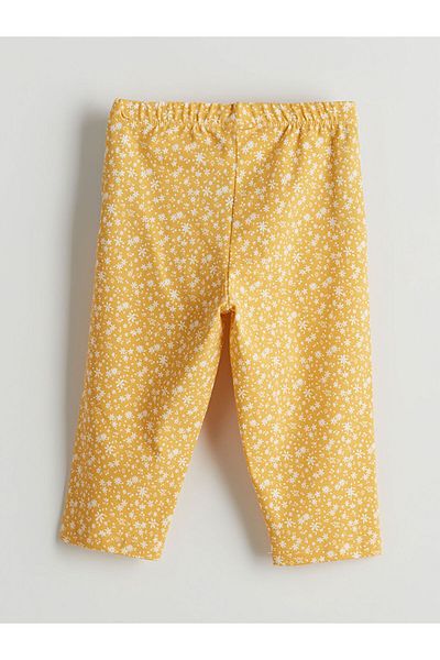 LC Waikiki New Season Elastic Waist Floral Girl's 3/4 Length Leggings - S5Kn65Z4