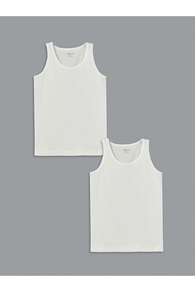 LC Waikiki New Season Crew Neck Boys' Undershirt 2 Pack - S5Hu15Z4
