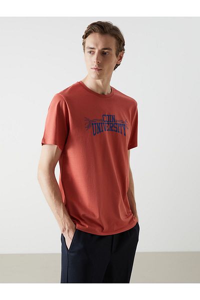 LC Waikiki Νέα σεζόν Crew Neck κοντομάνικο εμπριμέ Tıstort - S5JQ51Z8