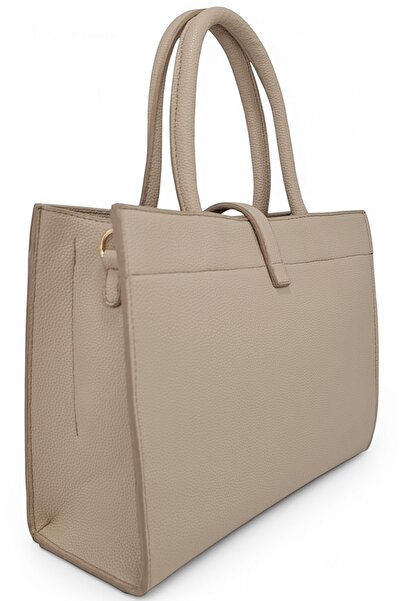 Evident Soft Textured Hand and Briefcase with Cream Lock Detail