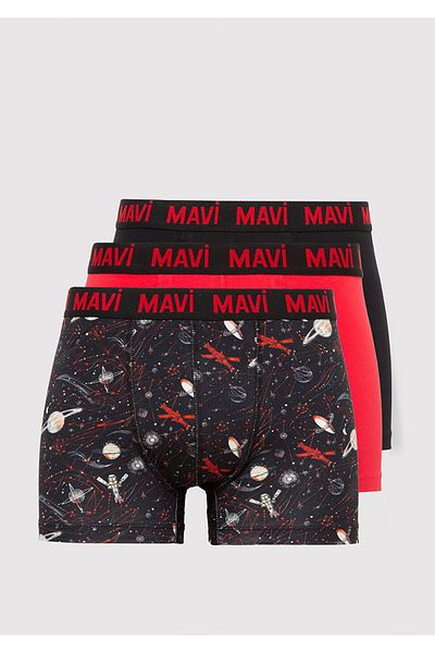 Mavi 3-teilige bedruckte schwarze Boxershorts 0911873 -900