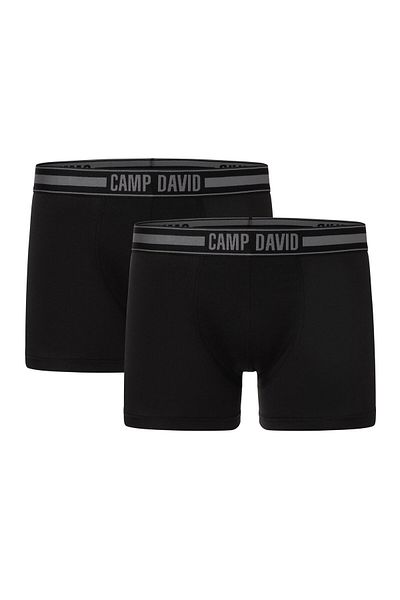 Camp David Herren Boxershorts, 2er Pack – Comfort Cotton Boxershorts 2P, Logo