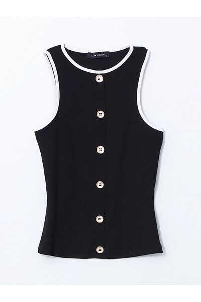 LC Waikiki Lcw Vision Black Crew Neck Women's Tank Top