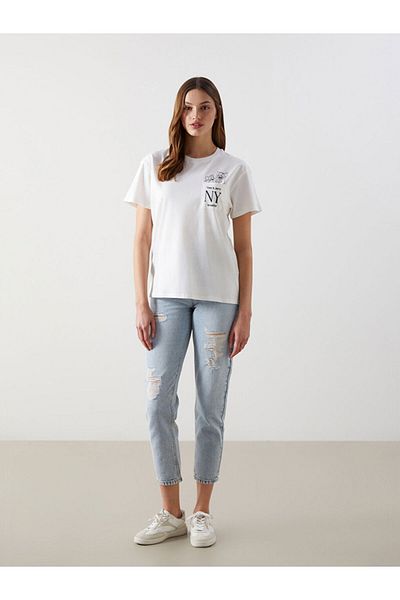 LC Waikiki New Season Crew Neck Tom & Jerry Printed Women's T-Shirt - S5Di58Z8