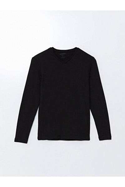 LC Waikiki LCWAIKIKI Basic V Yaka Uzun Kollu Erkek Sweatshirt