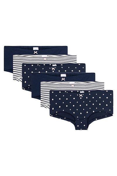 Sanetta Mädchen Cutbrief 6er Pack - Slip, Unterhose, gemustert