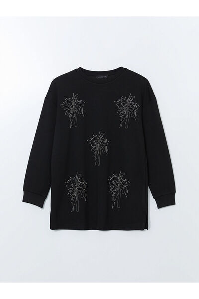 LC Waikiki LCWAIKIKI Basic Велосипедна комірка з камінцями Oversize Жіноча то...