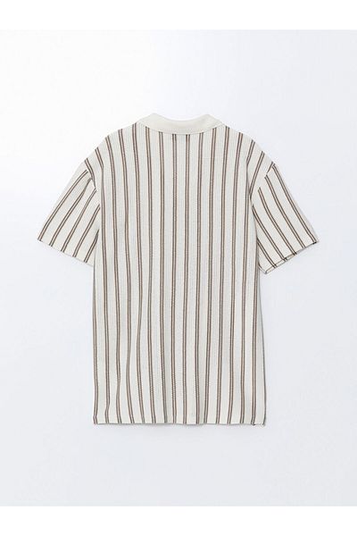 LC Waikiki Ανδρικό μπλουζάκι με κοντό μανίκι LCW Vision Beige Polo γιακά